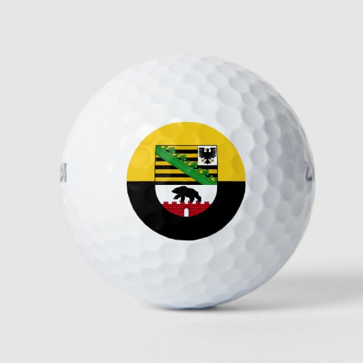 Vlag van Saksen-Anhalt Golf Balls Golfballen (Voorkant)