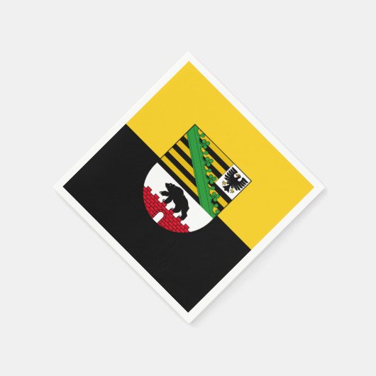 Vlag van Saksen-Anhalt Paper Napkins Servet (Hoek)