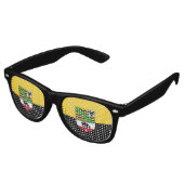 Vlag van Saksen-Anhalt Retro zonnebril (Gekanteld)