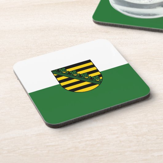 Vlag van Saksen Beverage Coaster Bier Onderzetter (Linkerzijde)