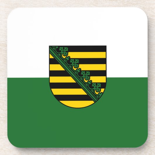 Vlag van Saksen Beverage Coaster Bier Onderzetter (Voorkant)
