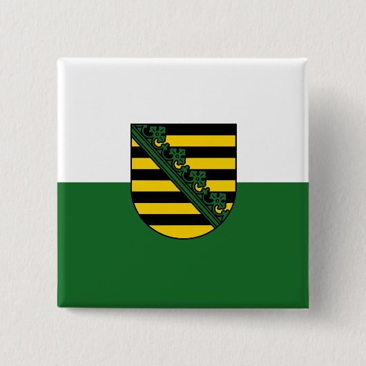 Vlag van Saksen-Button Vierkante Button 5,1 Cm (Voorkant)