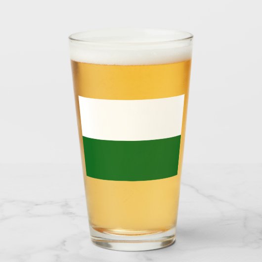Vlag van Saksen (Duitse deelstaat) Glas (Voorkant gevuld)