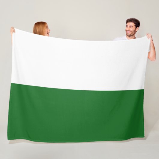 Vlag van Saksen (Duitse staat) Fleece Deken (In situ)