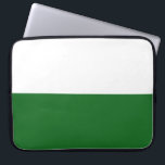 Vlag van Saksen (Duitse staat) Laptop Sleeve<br><div class="desc">Dit ontwerp is voorzien van de vlag van Saksen,  een land dat niet aan zee grenst,  Duitsland. Saksen grenst aan de Duitse deelstaten Brandenburg,  Saksen-Anhalt,  Thüringen en Beieren,  alsmede aan de landen van Polen en Tsjechië. De hoofdstad van Saksen is Dresden,  terwijl de grootste stad Leipzig is.</div>