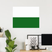 Vlag van Saksen (Duitse staat) Poster (Thuiskantoor)