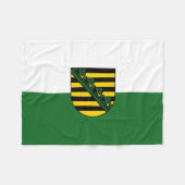 Vlag van Saksen Fleece Blanket Deken (Voorkant (Horizontaal))