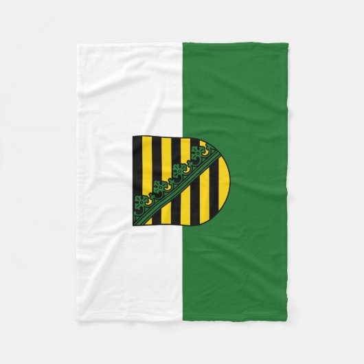 Vlag van Saksen Fleece Blanket Deken (Voorkant)