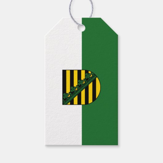 Vlag van Saksen Gift Labels Cadeaulabel (Voorkant)