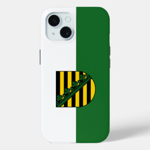Vlag van Saksen - Hoesje-Mate iPhone 15 Case