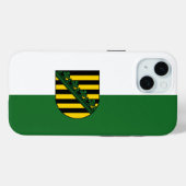 Vlag van Saksen - Hoesje-Mate Case-Mate iPhone Case (Achterkant (horizontaal))