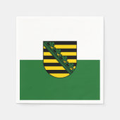 Vlag van Saksen Paper Napkins Servet (Voorkant)