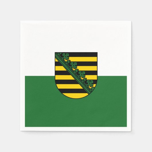 Vlag van Saksen Paper Napkins Servet (Voorkant)