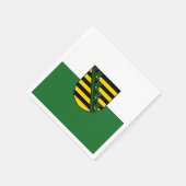 Vlag van Saksen Paper Napkins Servet (Hoek)