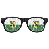 Vlag van Saksen Retro zonnebril (Voorkant)