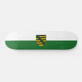Vlag van Saksen Skateboard (Horizontaal)