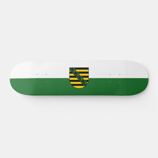 Vlag van Saksen Skateboard (Horizontaal)