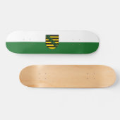 Vlag van Saksen Skateboard (Horizontaal)