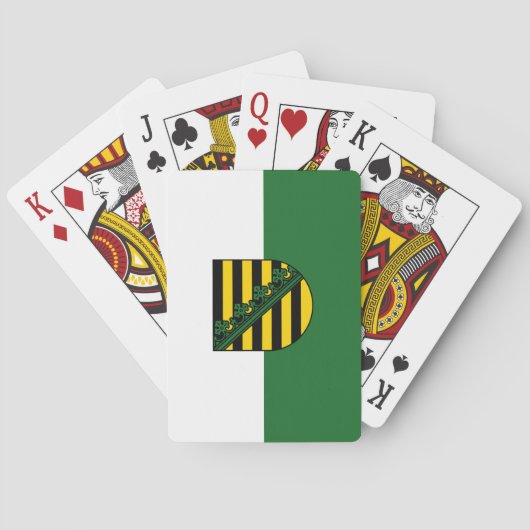Vlag van Saksen-speelkaarten Pokerkaarten (Achterkant)