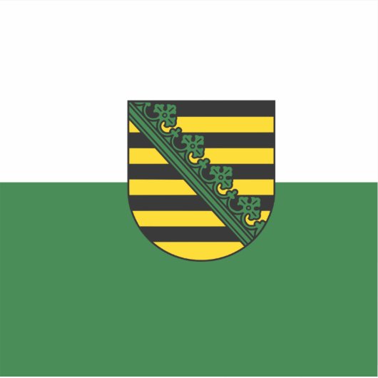 Vlag van Saksen-Sticker van vinyl Sticker (Voorkant)