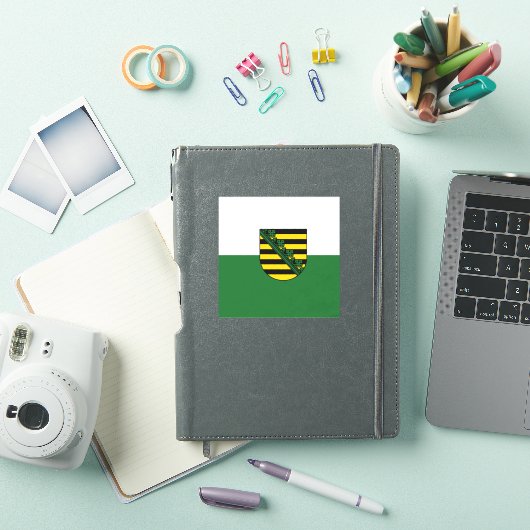 Vlag van Saksen-Sticker van vinyl Sticker (iPad Cover)