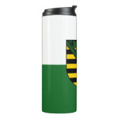 Vlag van Saksen Thermal Tumbler Thermosbeker (Gedraaid links)