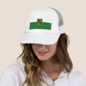 Vlag van Saksen Trucker Hat Pet (In situ)