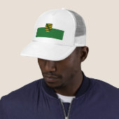 Vlag van Saksen Trucker Hat Pet (In situ)