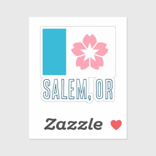 Vlag van Salem, Oregon Sticker (Vel)