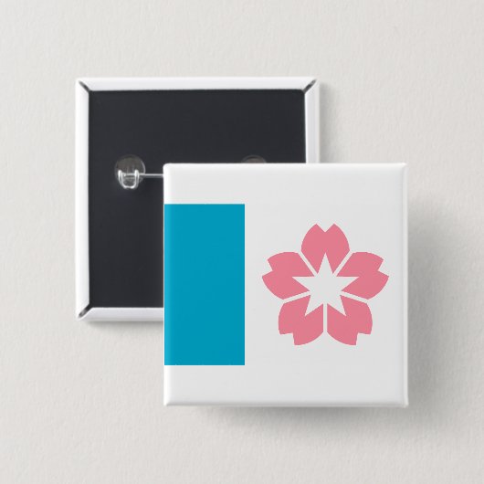 Vlag van Salem, Oregon Vierkante Button 5,1 Cm (Voorkant /achterkant)