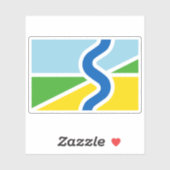 Vlag van Salland, Nederland Sticker (Vel)