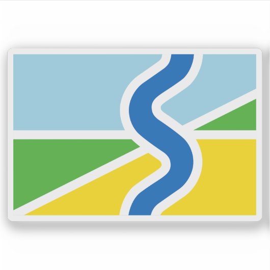 Vlag van Salland, Nederland Sticker (Voorkant)