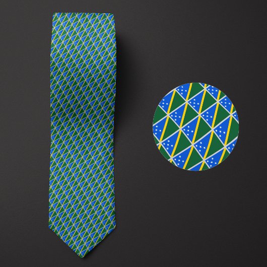 Vlag van Salomonseilanden Patroon Stropdas