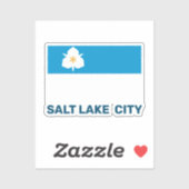 Vlag van Salt Lake City, Utah Sticker (Vel)