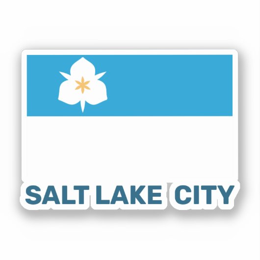 Vlag van Salt Lake City, Utah Sticker (Voorkant)