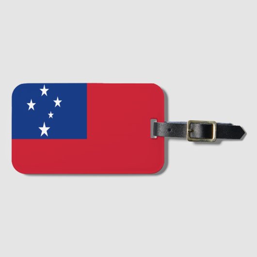 Vlag van Samoa Bagagelabel (Voorkant (horizontaal))