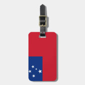 Vlag van Samoa-Bagagelabel met lederriem Bagagelabel (Voorkant verticaal)