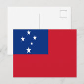 Vlag van Samoa Briefkaart (Voorkant / Achterkant)