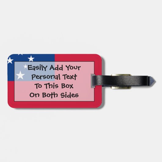 Vlag van Samoa Personal Easy ID Bagagelabel (Achterkant horizontaal)