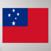 Vlag van Samoa Poster (Voorkant)