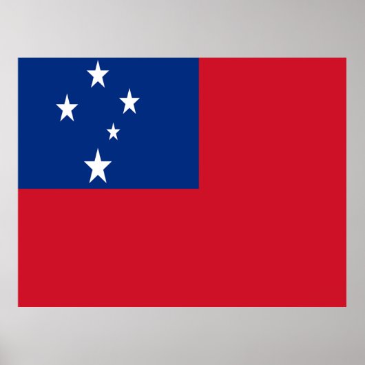 Vlag van Samoa Poster (Voorkant)
