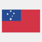 Vlag van Samoa Rechthoekige Sticker (Voorkant)