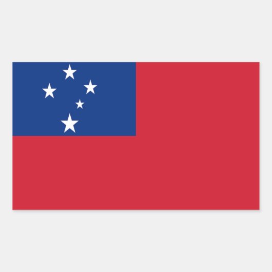 Vlag van Samoa Rechthoekige Sticker (Voorkant)