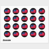 Vlag van Samoa Ronde Sticker (Vel)