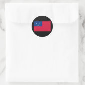 Vlag van Samoa Ronde Sticker (Tas)