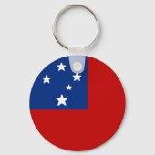 Vlag van Samoa Sleutelhanger (Achterkant)