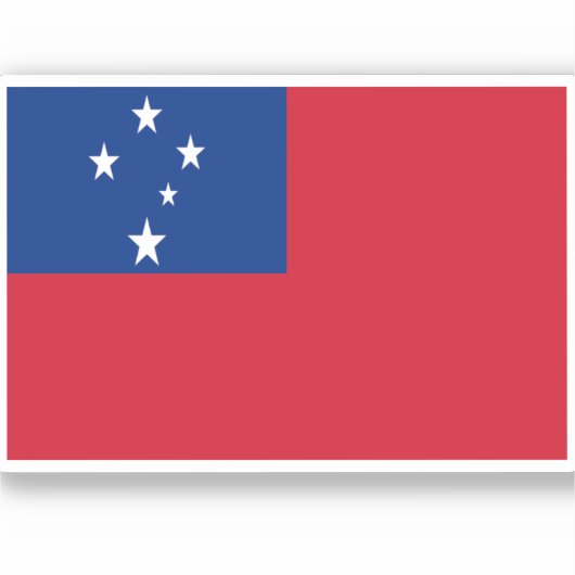 Vlag van Samoa Sticker (Voorkant)