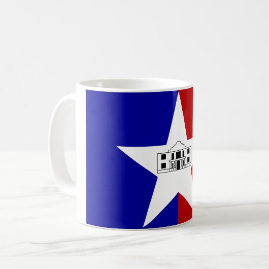 Vlag van San Antonio, Mok Texas Coffee (Voorkant links)