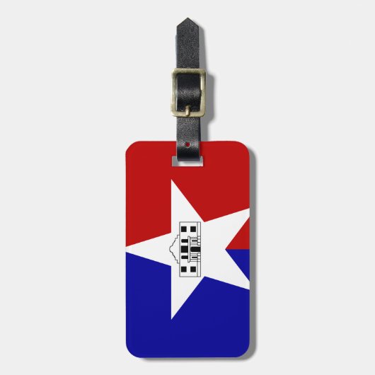 Vlag van San Antonio, Texas Bagagelabel (Voorkant verticaal)
