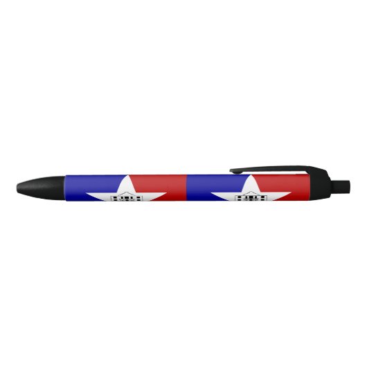 Vlag van San Antonio, Texas Black Ink Pen (Bovenkant)